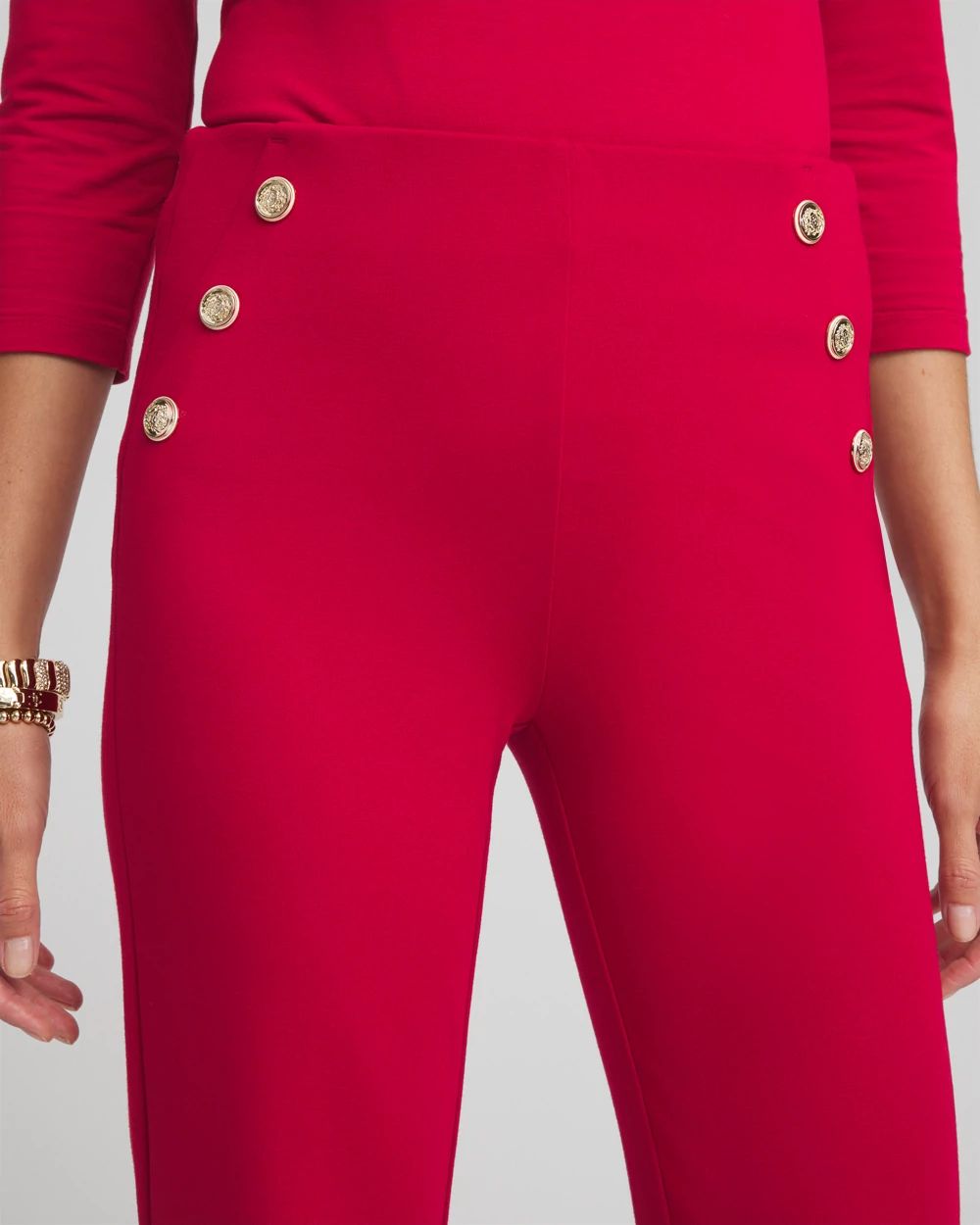 Juliet Ponte Button Detail Flare Pants | Chico's